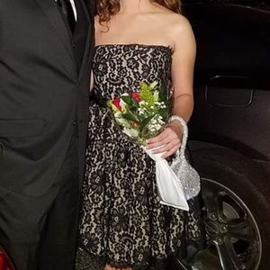 Strapless knee length dress